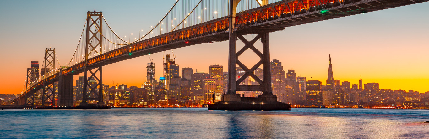Panoramic image of the golden gate bridge
